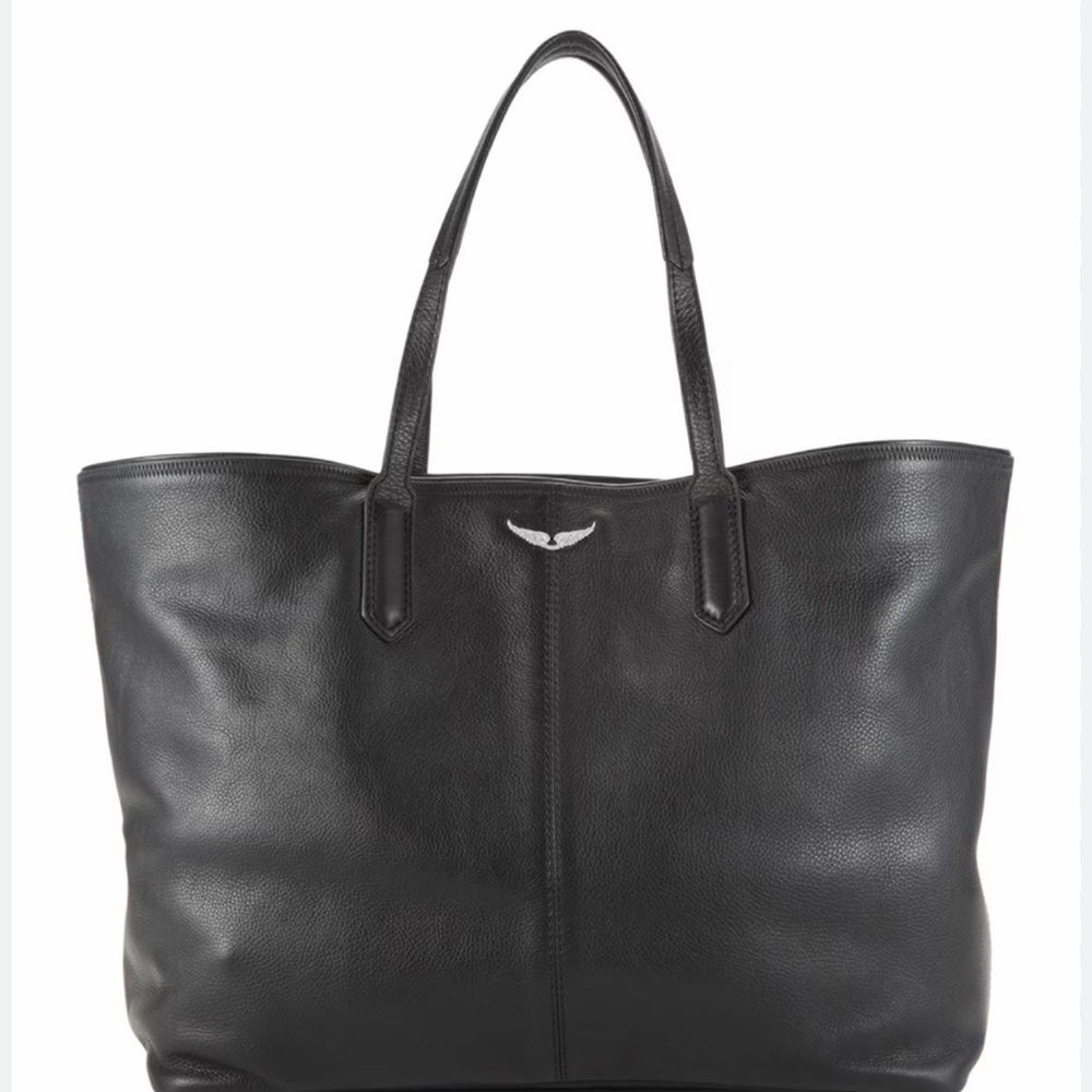 Zadig & Voltaire Black Mick Wings Leather Tote Bag